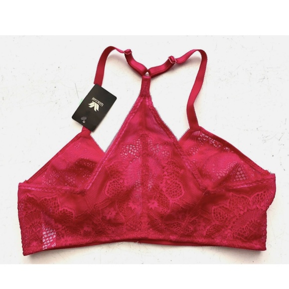 Wacoal Take The Plunge Love Potion Racerback Wireless Bralette Bra 852373 36 - Picture 2 of 2